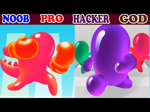 NOOBvsPROvsHACKERvsGOD in DINO RUNNER 3D vs JOIN BLOB CLASH 3D (new update)