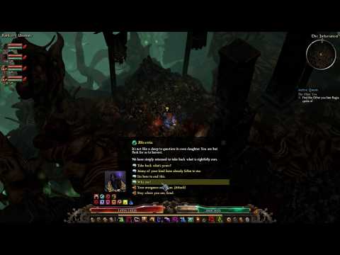 Grim Dawn - Allostria, the Mindthief boss fight on (Hardcore Ultimate) No Damage