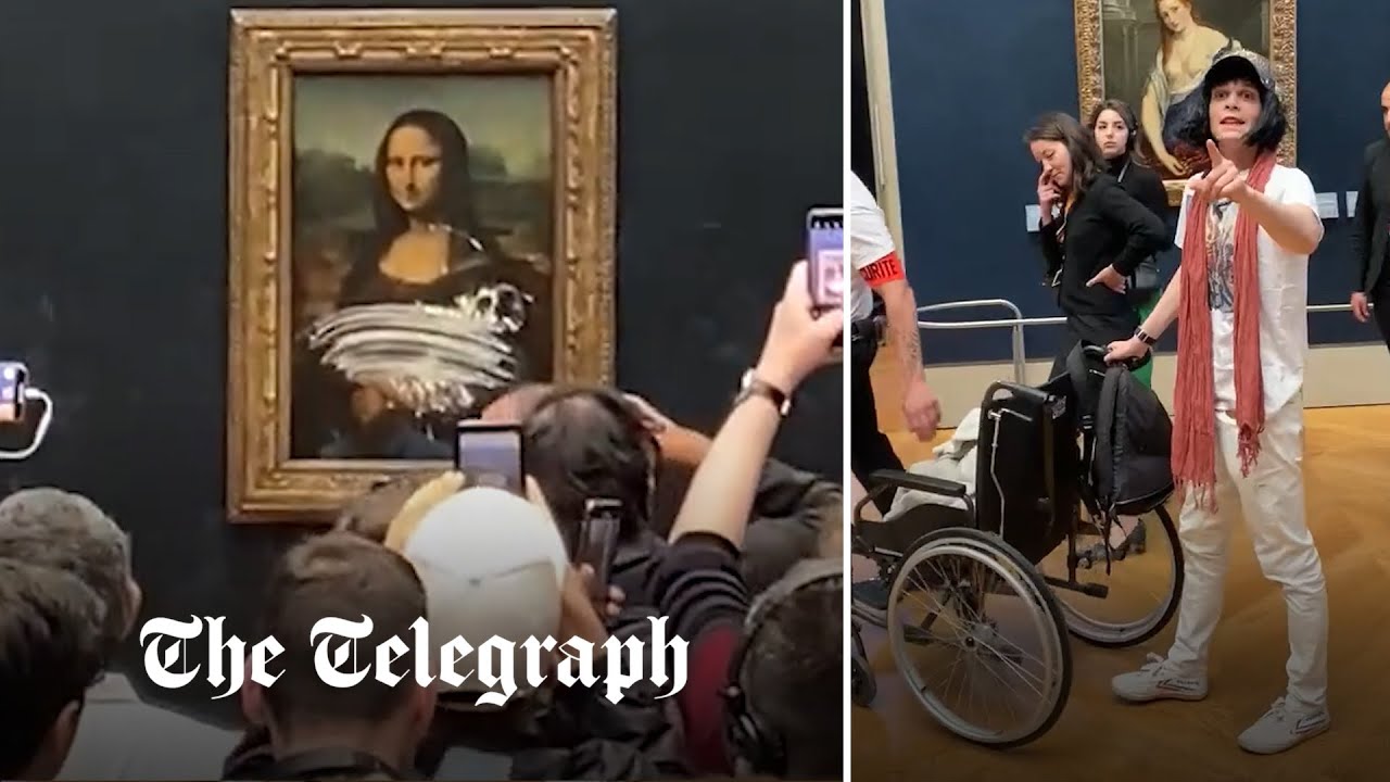 Mona Lisa survives cake attack by 'environmental activist' disguised as