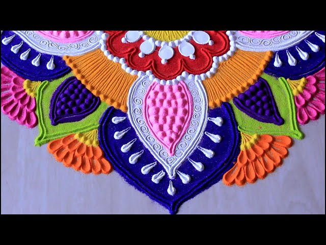 Rangoli Design With Colors By Keerthi