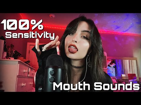 ASMR | Pure Mouth Sounds at 100% Sensitivity ( wet/dry, fast & intense )