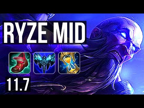 RYZE vs TWISTED FATE (MID) | Rank 4 Ryze, Godlike | EUW Challenger | v11.7