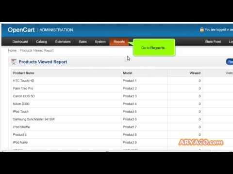View reports in OpenCart