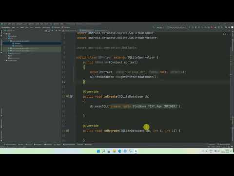 Create Database Record Insert Using Sqlite