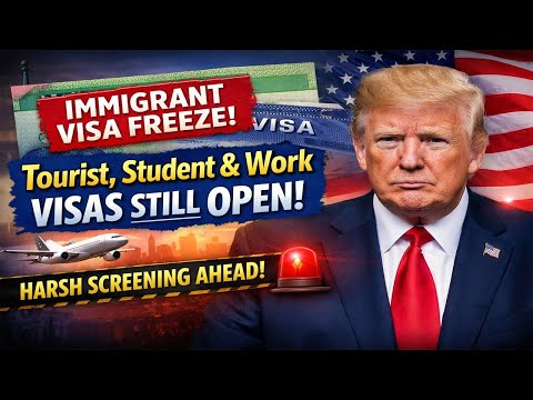 🚨 Immigrant Visa Freeze Update 2026: Tourist, Student & Work Visas Still Processing! 🚨