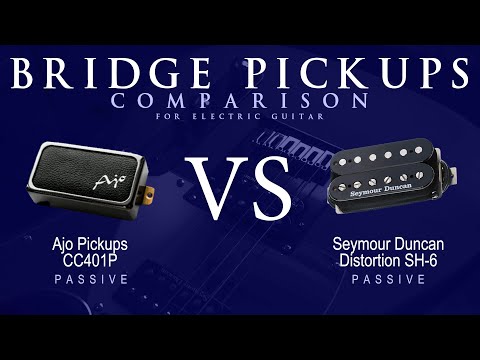 Ajo CC401P vs Seymour Duncan DISTORTION SH-6 - Passive Bridge Guitar Pickup Comparison Tone Demo