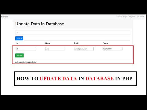 HOW TO UPDATE DATA IN DATABASE IN PHP | UPDATE IN PHP