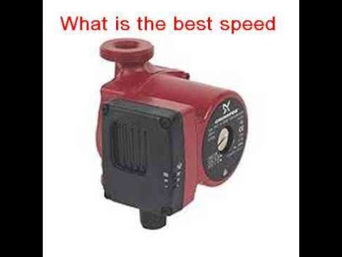 What is the best speed to set the central heating pump ?
