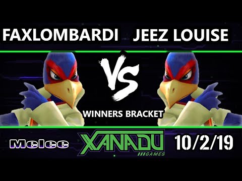 S@X 322 SSBM - jeez louise (Falco) Vs. Faxlombardi (Falco, Fox) Smash Melee Winners Round 2