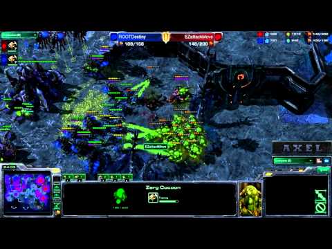 Guest Commentary - ROOTDestiny (Z) vs. EZattackMove (Z) - Starcraft 2 - By Axel