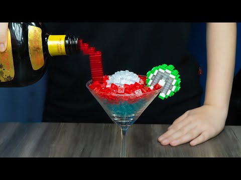 Lego Cocktail - Lego In Real Life 13 / Stop Motion Cooking & ASMR