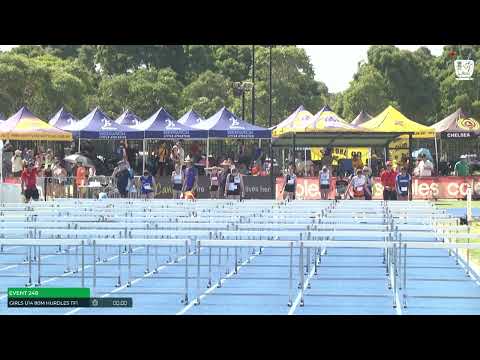 Girls U14 80m Hurdles Timed Final 1 : 2024-25 State Track and Field Championships