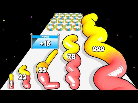 GUMMY WORM GO! - Level Up Worm Run 3D (ASMR Gameplay)