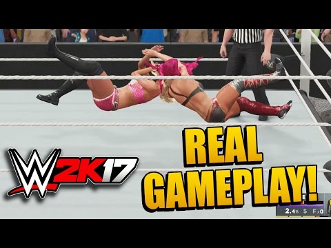 WWE 2K17 Sasha Banks vs Charlotte Gameplay + New OMG Apron Powerbomb! (PS4 / Xbox One)
