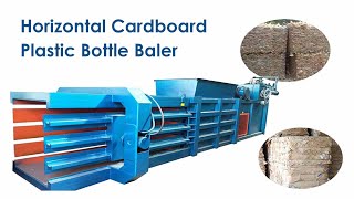 Why you should apply a horizontal cardboard plastic bottle baler in waste recycling?