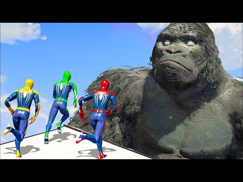 Team Spider Man PS4 VS KING KONG   EPIC BATTLE #gaming #gamingvideos