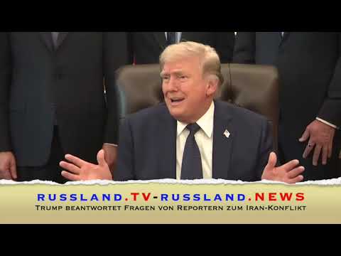 Trump beantwortet Fragen von Reportern zum Iran Konflikt