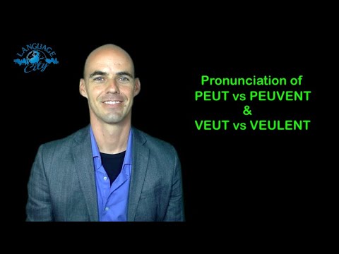 French lesson: Pronunciation of veut vs veulent & peut vs peuvent