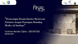 Perancangan Desain Interior Showroom Furniture dengan Penerapan Branding Modico di Surabaya