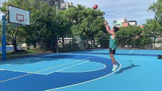 20250920 練投三分 25/51 25/52 測個5k後體驗一下疲累體感下的投籃，整體蠻僵硬，出手沒啥節奏感，外加錄影熱到當機😆 #flow2pro #insta360