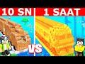 UNDERWATER TRAIN BUILT IN 10 SECONDS VS TRAIN BUILDING IN 1 HOUR Minecraft