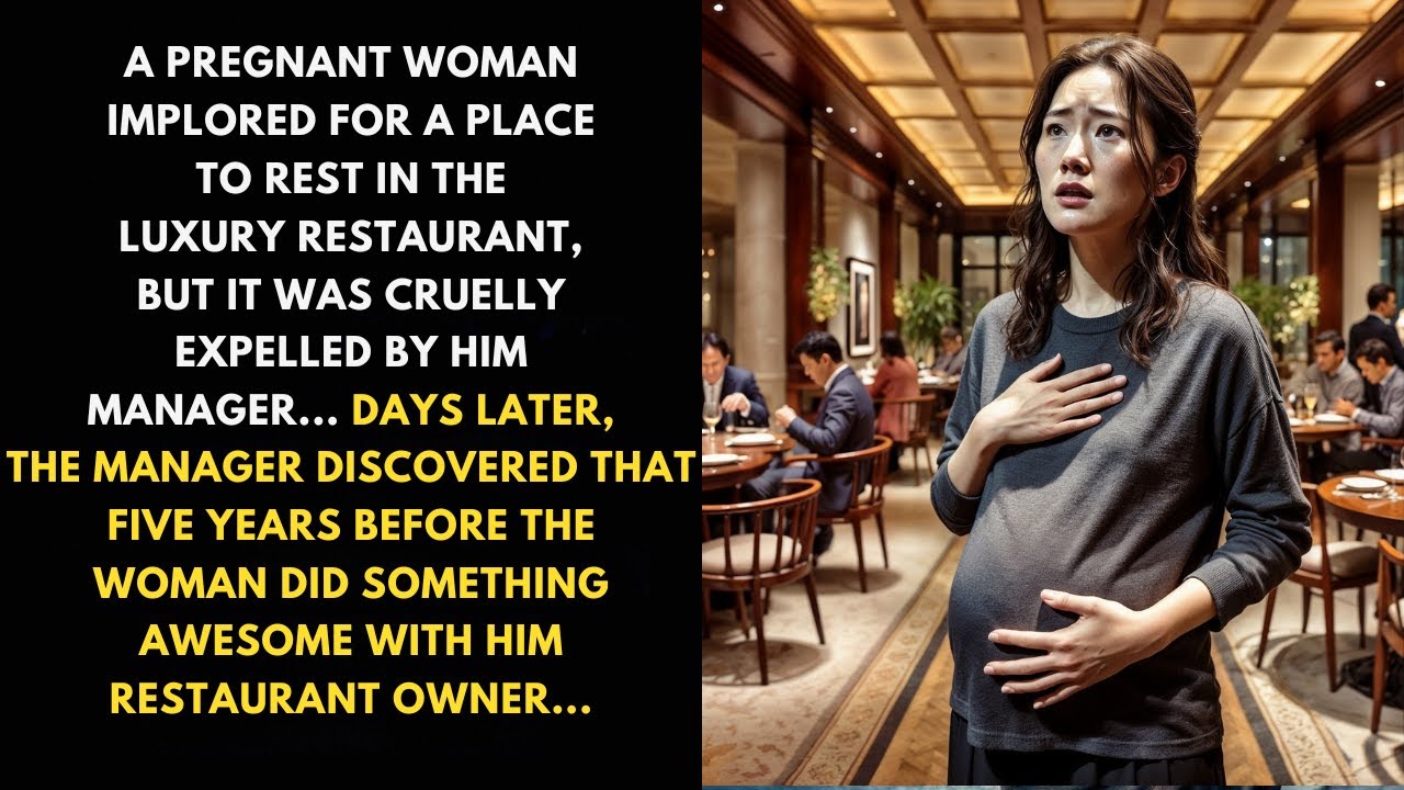 A PREGNANT WOMAN BEGGED FOR A PLACE TO REST AT THE LUXURY RESTAURANT, BUT IT WAS...