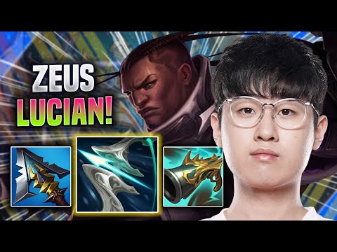 ZEUS DESTROYING WITH LUCIAN! - T1 Zeus Plays Lucian TOP vs Jayce! | Season 2022