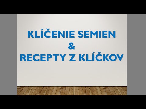 Klíčenie semien & Recepty z klíčkov