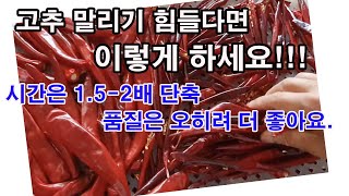 고추 말리기 힘들다면 이렇게 하세요!!! 시간은 1.5-2배 단축, 품질은 오히려 더 좋아요.(고추재배, 고…