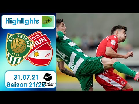 Highlights: SC Kriens vs FC Thun (31.07.21)