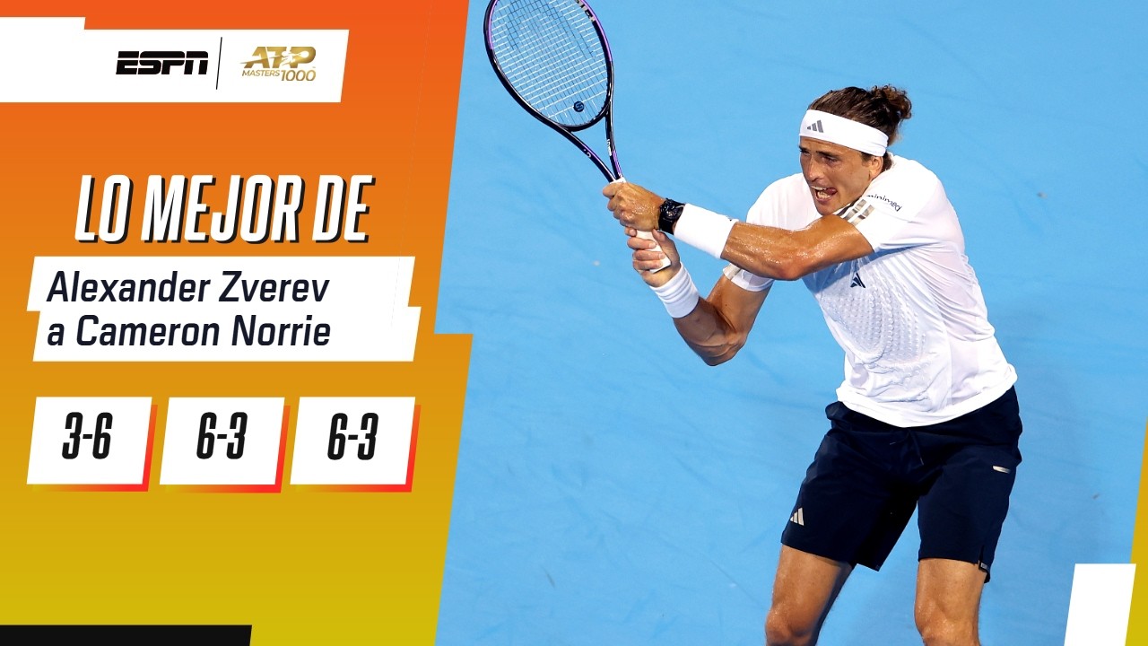 ZVEREV REMONTÓ UN SET EN CONTRA ANTE NORRIE Y AVANZÓ EN CINCINNATI | RESUMEN