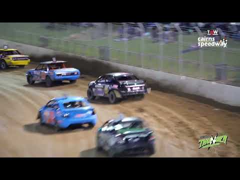 June 25th at TWW Cairns Speedway - Modified sedands heat 3 - Thunder in the Canefields