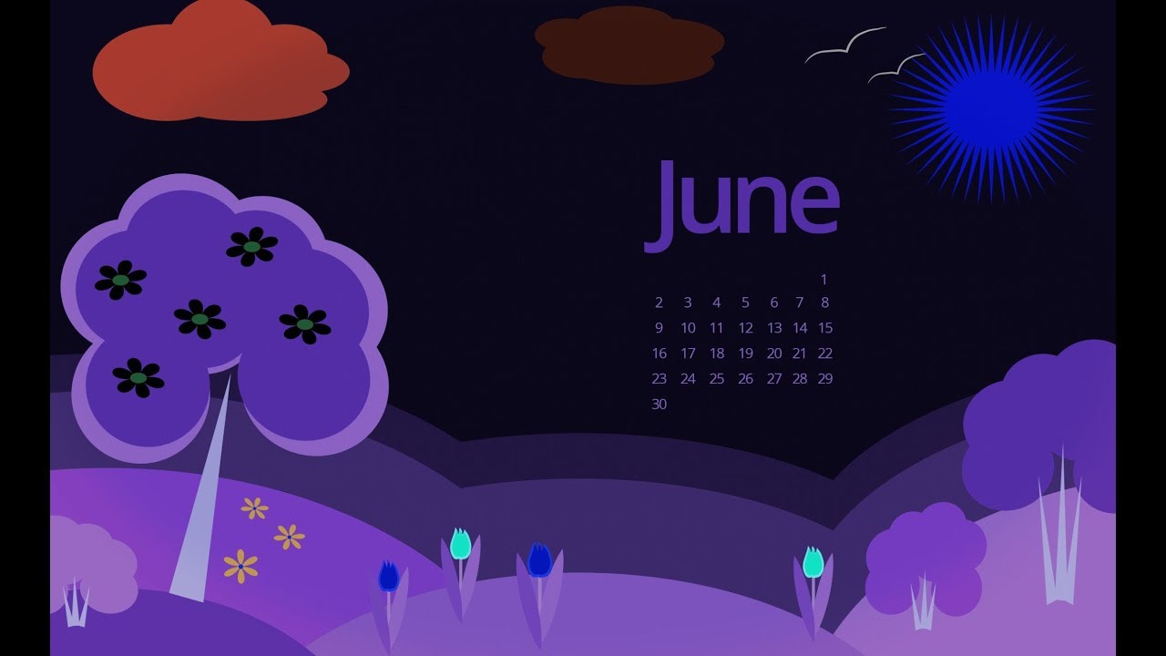 June 2018 Calendar Wallpapers