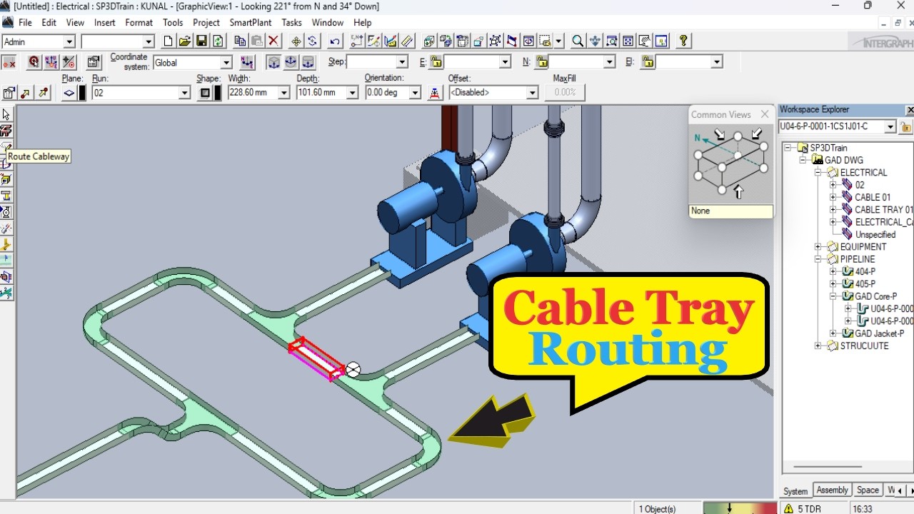 SP3D Training | Lecture 21 | Cable Tray Modeling #sp3d #cabletray #design #electrical #3dmodeling