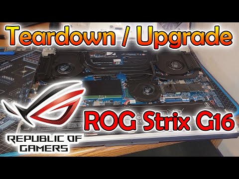 Asus ROG Strix G16 Laptop Teardown - Upgrading