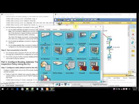 [CCNA Security] 9.3.1.1  Packet Tracer - Configuring ASA Basic Settings and Firewall Using CLI