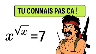 Utilise cette fonction peu connue pour résoudre cette équation !