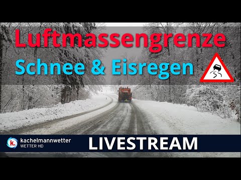 Luftmassengrenze über Deutschland - Schnee und Unwetter durch Eisregen