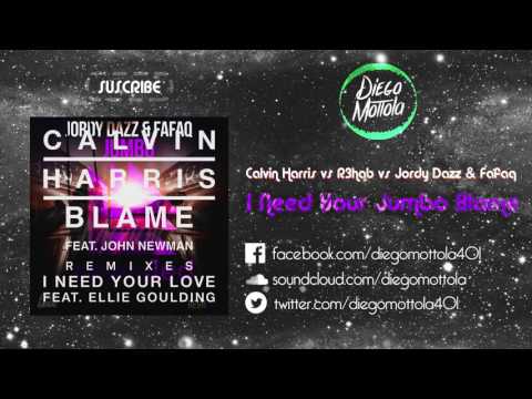 I Need Your Love vs Jumbo vs Blame (Calvin Harris Mashup) (EDC Las Vegas 2015)