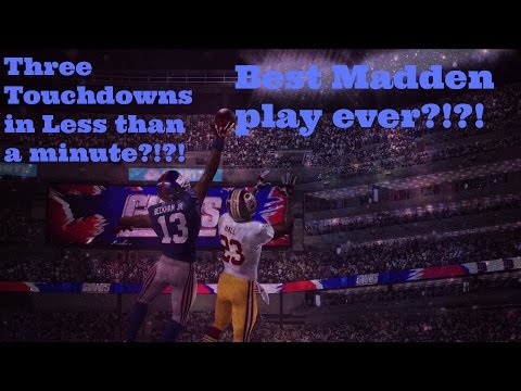 3 Touchdowns in less than a minute (Madden 16 Gameplay) (Connected Franchise League)