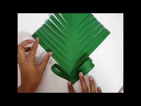 christmas tree making diy paper craft