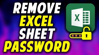 How to REMOVE PASSWORD from EXCEL windows 10 - Unprotect Excel Sheet Without Password