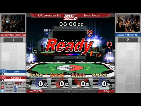 CFL Smackdown 152 Melee - Gahtzu + Drunksloth vs Colbol + Harriet - Doubles Grand Finals