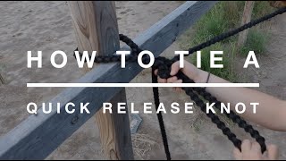How to Tie a Quick Release Knot for Horses
