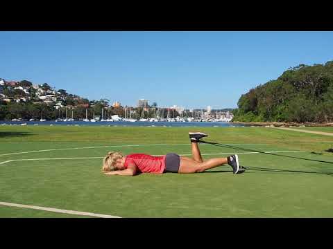 Liggende lårcurl ett ben