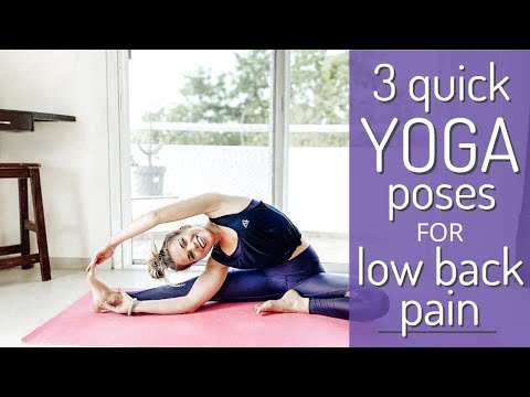 3 quick yoga poses to relieve lower back pain| Yoga with Yana
