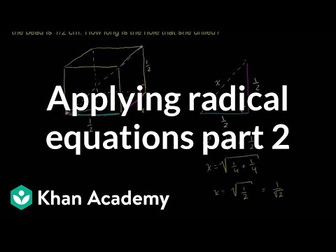 Applying Radical Equations 2