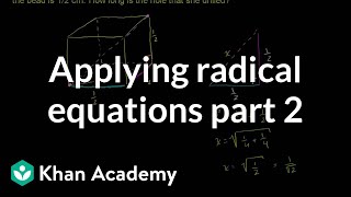 Applying Radical Equations 2