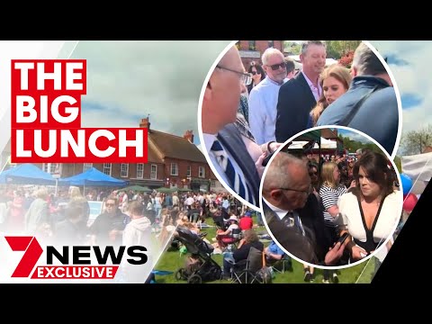 Princesses Beatrice and Eugenie attend the coronation Big Lunch in Chalfont St Giles | 7NEWS
