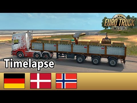 Euro Truck Simulator 2 Timelapse Hamburg thru Denmark to Kristiansand Norway  - ETS2 ProMods